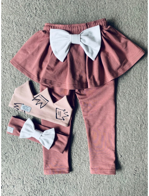 Tepláková čelenka s BIG mašľou - kombinovaná