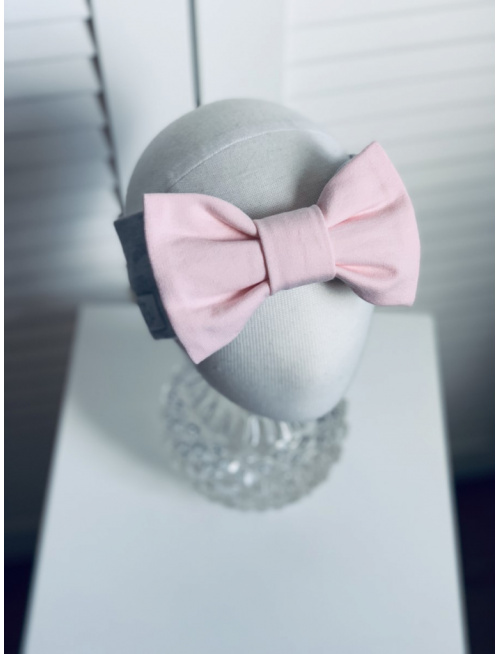 Tepláková čelenka s BIG mašľou - kombinovaná