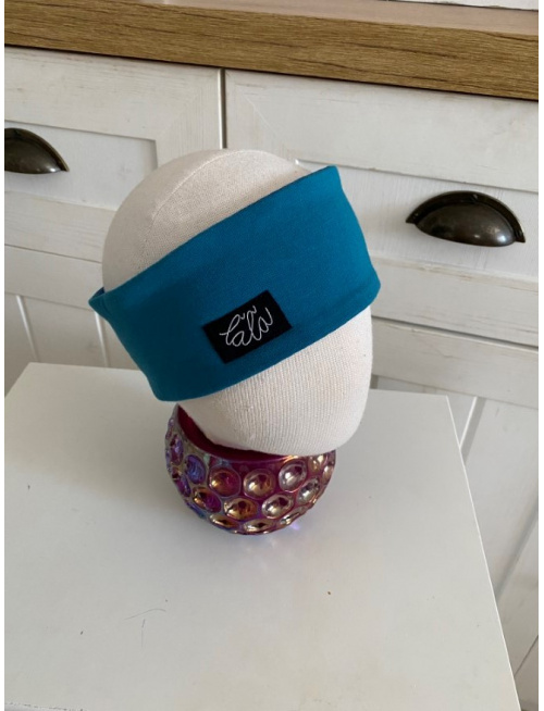 Tepláková rovná čelenka obojstranná jednofarebná