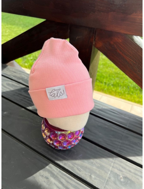 Rebro PLYTKÁ čiapka - baby ružová