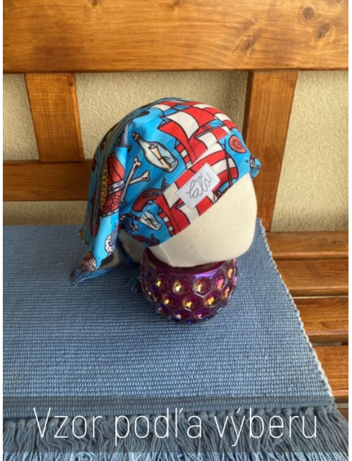 Vzorovaná tepláková šatka bez šiltu - na uzol Maťko