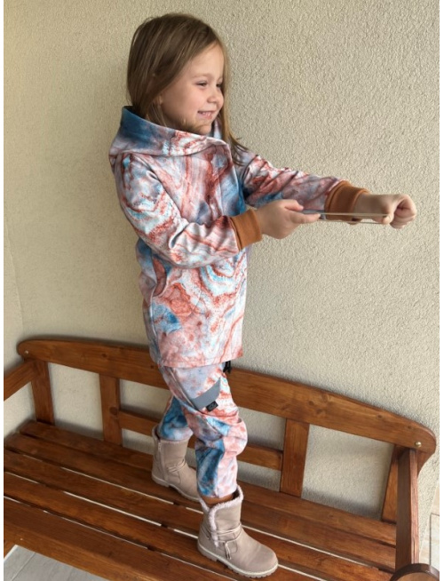 Rastúca softshell bunda so šikmozipsom ALEX - vzorovaná - jeseň/ZIMA