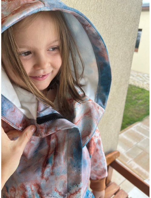 Rastúca softshell bunda so šikmozipsom ALEX - vzorovaná - jeseň/ZIMA