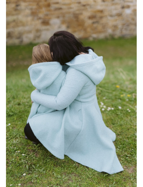 Buklé kabát LADY - mentol - LEN DO VYPREDANIA ZÁSOB