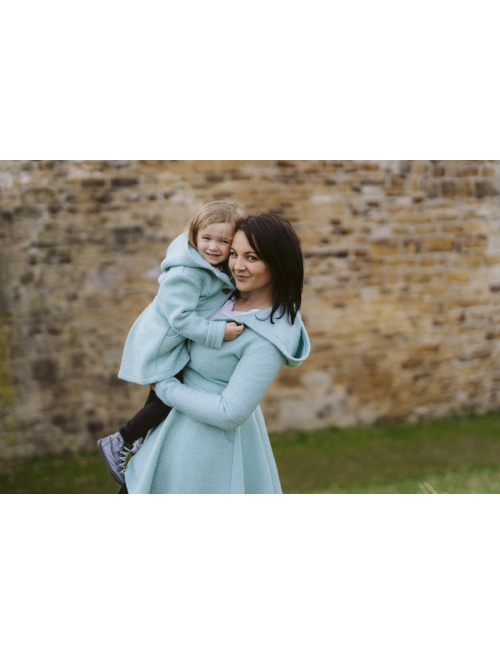 Buklé kabát LADY - mentol - LEN DO VYPREDANIA ZÁSOB