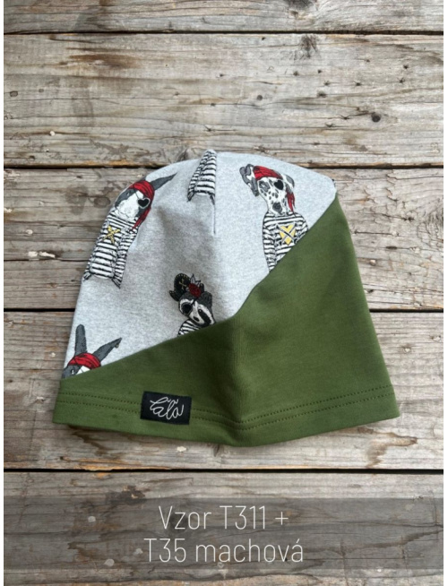 Šmolko čiapka so vzorovaným prestrihom