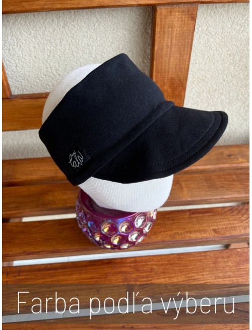 Tepláková šiltočelenka - dvojvrstvová - jednofarebná