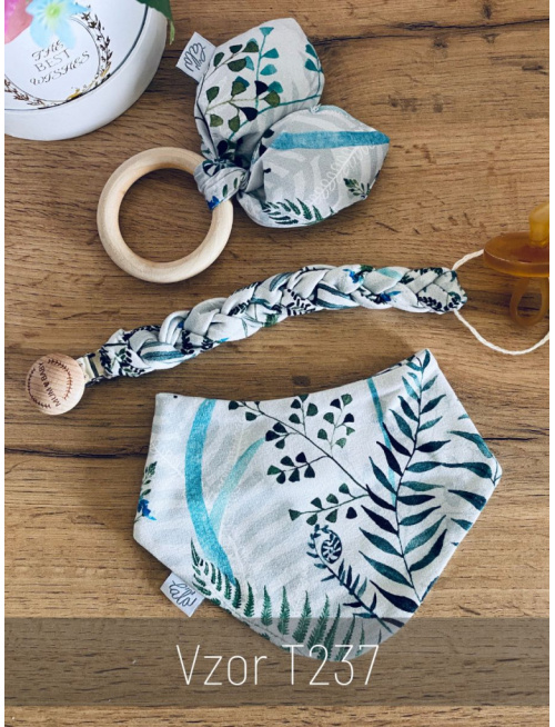 Teplákový trojuholníkový nákrčník - vzorovaný