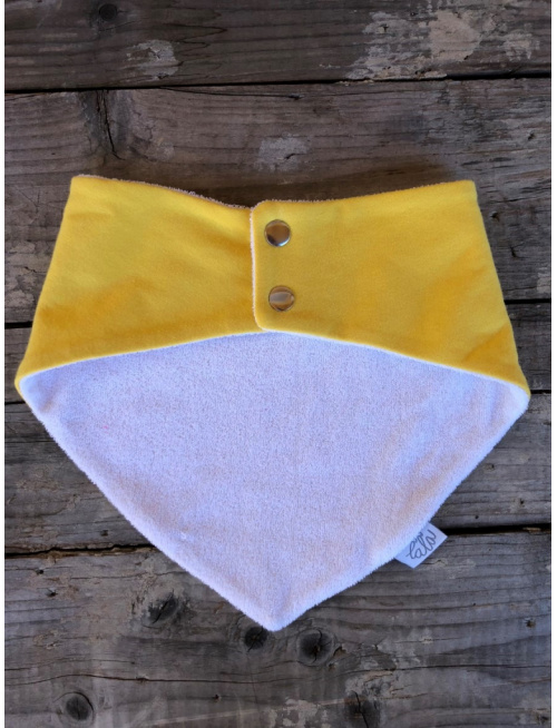 Teplákový trojuholníkový nákrčník podšitý antibakteriálnym froté