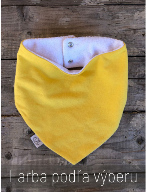 Teplákový trojuholníkový nákrčník podšitý antibakteriálnym froté