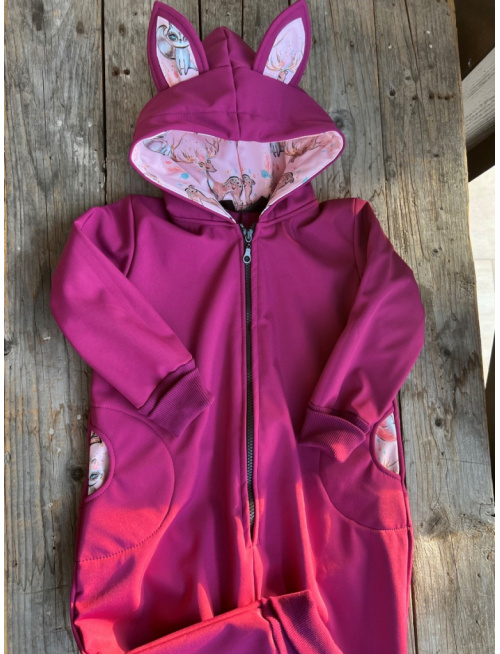 Overal s rastúcimi manžetami a vreckami a uškami - softshell - JESEŇ/ZIMA