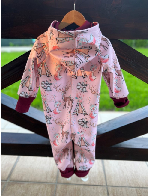 Overal s rastúcimi manžetami - softshell - vzorovaný - JESEŇ/ZIMA