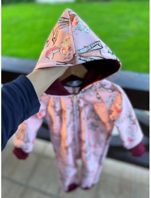 Overal s rastúcimi manžetami - softshell - vzorovaný - JESEŇ/ZIMA