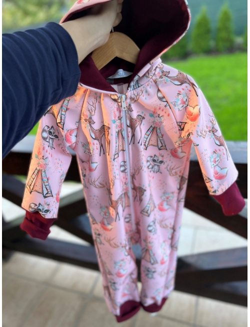 Overal s rastúcimi manžetami - softshell - vzorovaný - JESEŇ/ZIMA