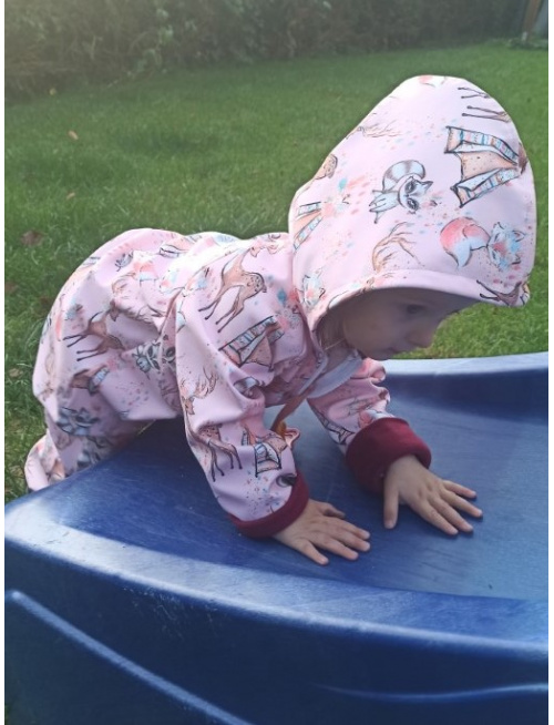 Overal s rastúcimi manžetami - softshell - vzorovaný - JESEŇ/ZIMA