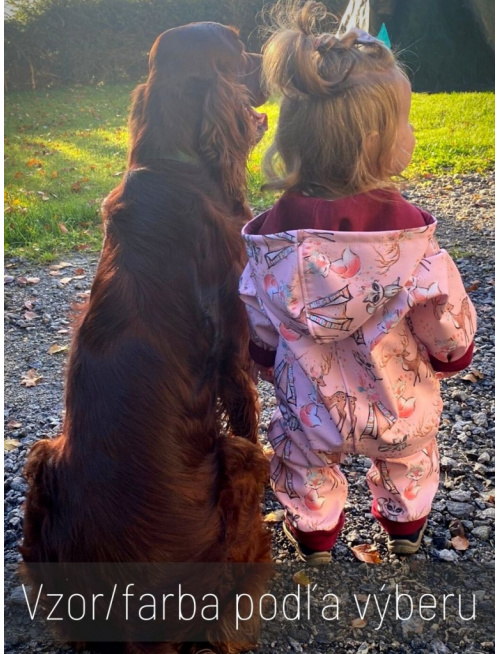 Overal s rastúcimi manžetami - softshell - vzorovaný - JESEŇ/ZIMA