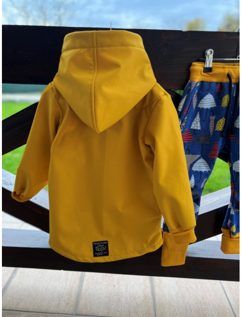 Rastúca softshell bunda so šikmozipsom ALEX - jednofarebná - jeseň/ZIMA