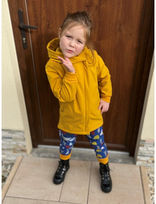 Rastúca softshell bunda so šikmozipsom ALEX - jednofarebná - jeseň/ZIMA