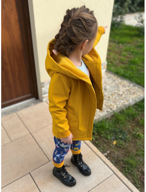 Rastúca softshell bunda so šikmozipsom ALEX - jednofarebná - jeseň/ZIMA