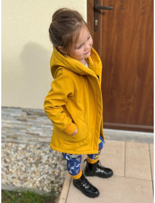 Rastúca softshell bunda so šikmozipsom ALEX - jednofarebná - jeseň/ZIMA