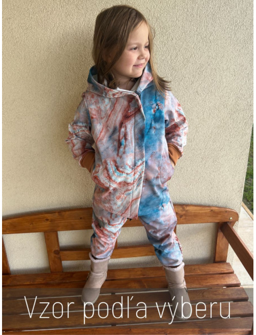 Rastúca softshell bunda so šikmozipsom ALEX - vzorovaná - jeseň/ZIMA