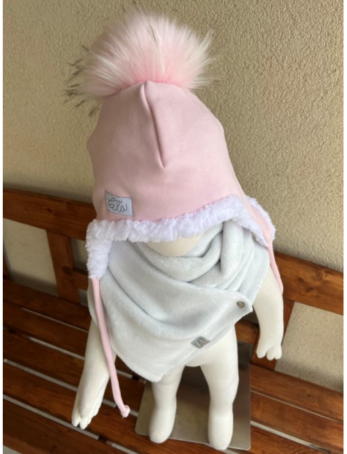 Warmkeeper ušiačka s bombuľou podšitá barančekom - dvojvrstvová