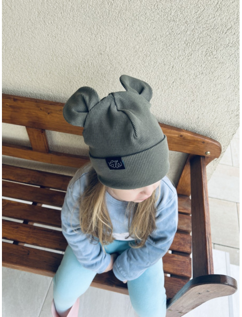 Rebro čiapka ANIMALS - macko