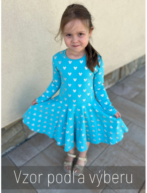 klikni pre zväčšenie Teplákové šaty s kruhovou sukňou Lucia - vzorované