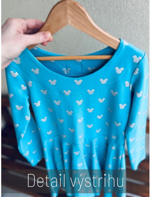 Teplákové šaty s kruhovou sukňou Lucia - vzorované