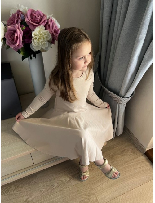 Teplákové šaty s kruhovou sukňou Lucia - jednofarebné