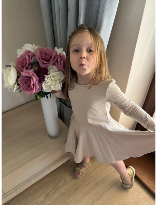 Teplákové šaty s kruhovou sukňou Lucia - jednofarebné