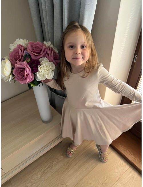 Teplákové šaty s kruhovou sukňou Lucia - jednofarebné