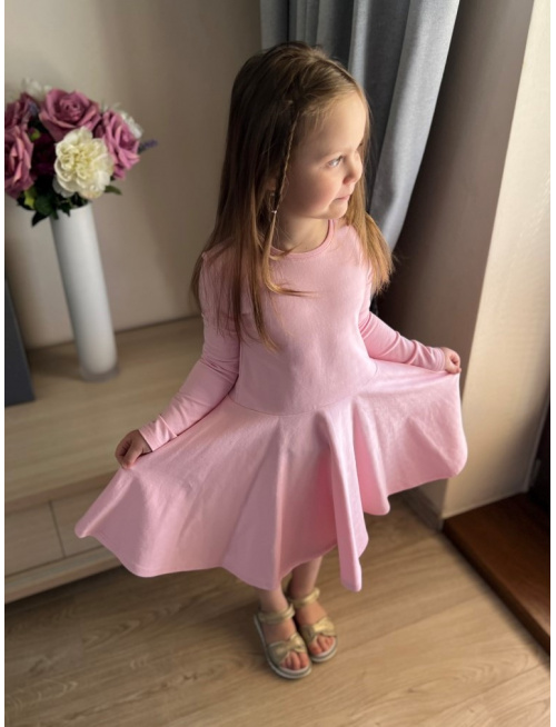 Úpletové šaty s kruhovou sukňou Lucia - jednofarebné