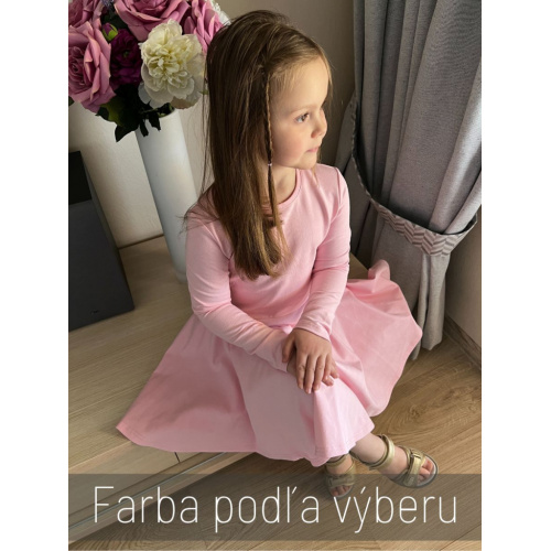 Úpletové šaty s kruhovou sukňou Lucia - jednofarebné