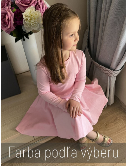 Úpletové šaty s kruhovou sukňou Lucia - jednofarebné