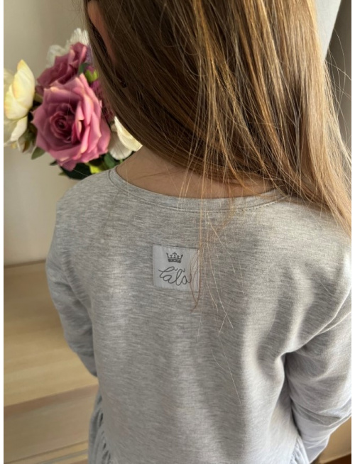 Bohémske teplákové šaty s vlečkou Lina - jednofarebné