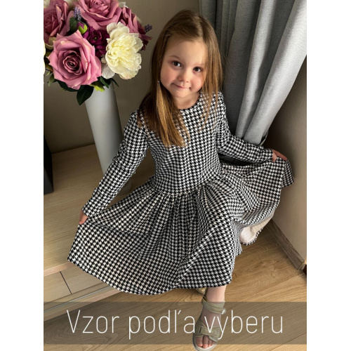 Bohémske teplákové šaty s vlečkou Lina - vzorované