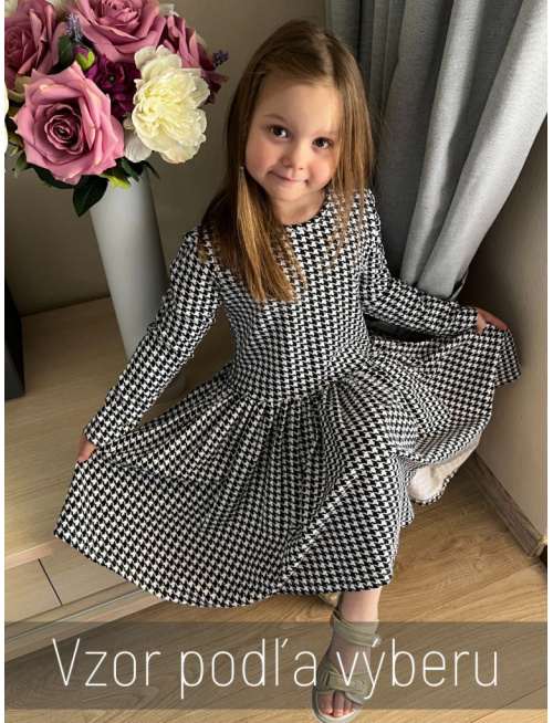 Bohémske teplákové šaty s vlečkou Lina - vzorované