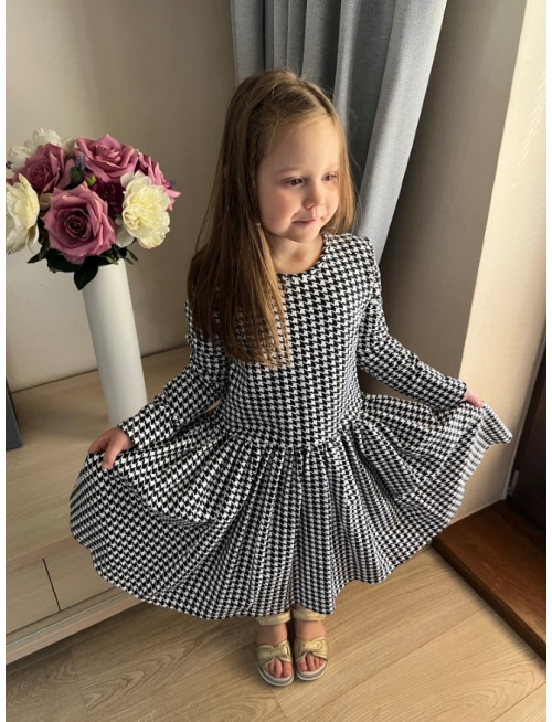 Bohémske teplákové šaty s vlečkou Lina - vzorované