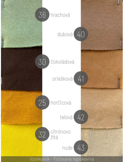Vzorkovník - Počesaná teplákovina