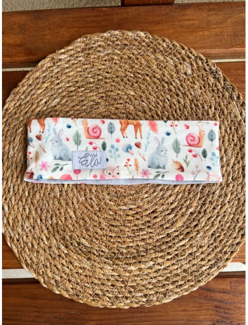 Tepláková rovná čelenka obojstranná (vzor/farba)