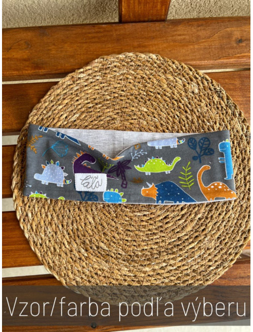 Úpletová rovná čelenka obojstranná (vzor/farba)