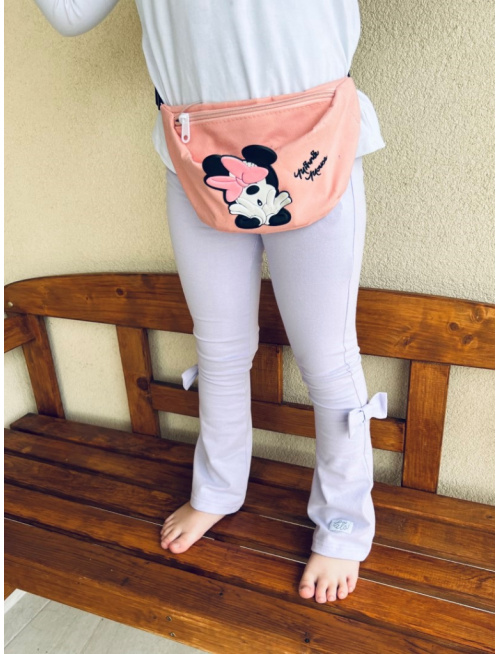 Úpletové legíny - zvonové s mašličkou