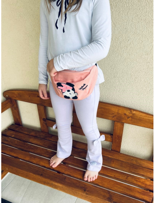 Úpletové legíny - zvonové s mašličkou