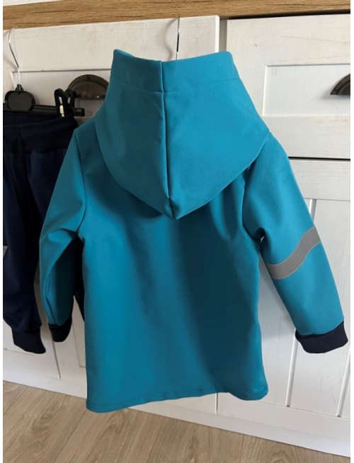 Rastúca softshell bunda so šikmozipsom a reflexným prvkom ALEX - jeseň/ZIMA