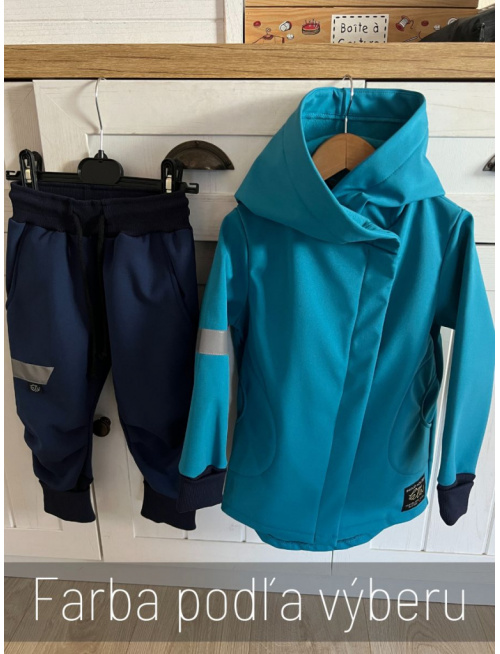 Rastúca softshell bunda so šikmozipsom a reflexným prvkom ALEX - jeseň/ZIMA