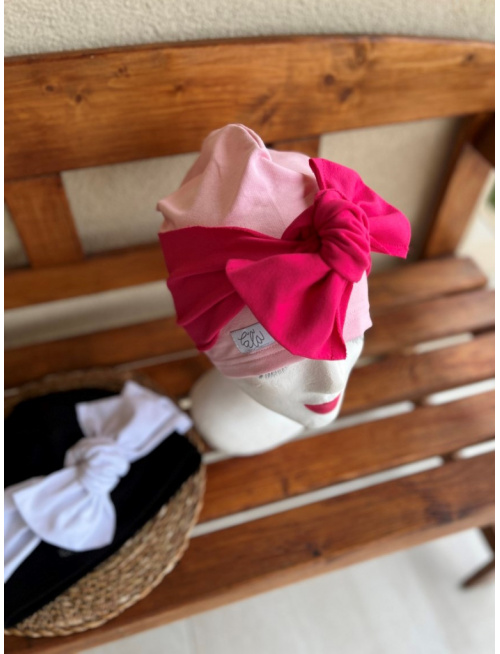 Šmolko čiapka s viazacou inofarebnou mašľou