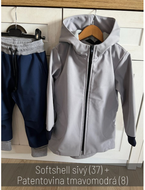 Rastúca softshell bunda s rovnozipsom a stojačikovou kapucňou - ALEX - jeseň/ZIMA