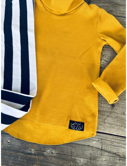 ÚPLETOVÉ legíny KLASIK - hrubý pásik - temná modrá/biela