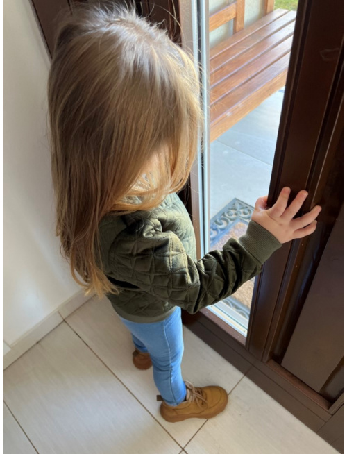 Podšitá bomber bunda zo semišového prešiváku